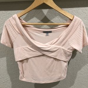 Light pink Charlotte Russe crop top